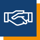 Ein Handschlag-Icon